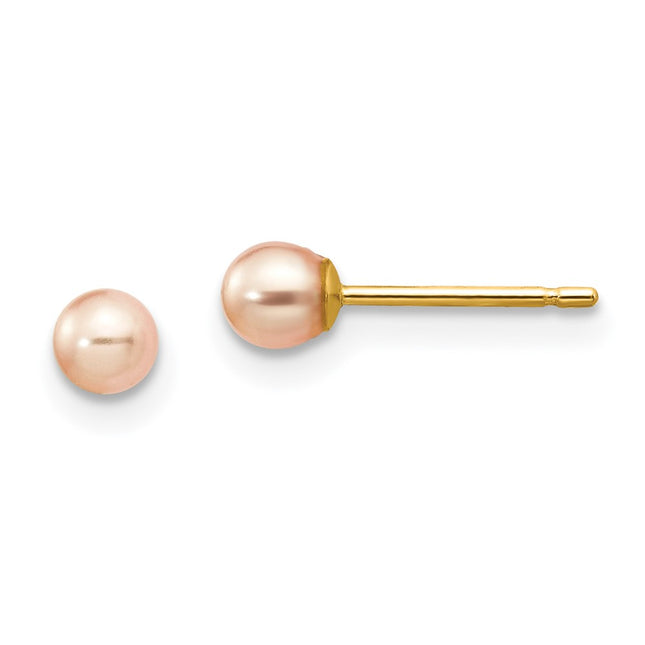 14k Yellow Gold Earrings Style X30PPI - Classique Jewelry Inc.
