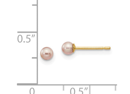 14k Yellow Gold Earrings Style X30PPU - Classique Jewelry Inc.