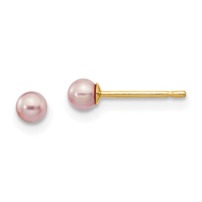 14k Yellow Gold Earrings Style X30PPU - Classique Jewelry Inc.