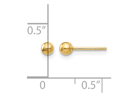 14K gold earrings, further view