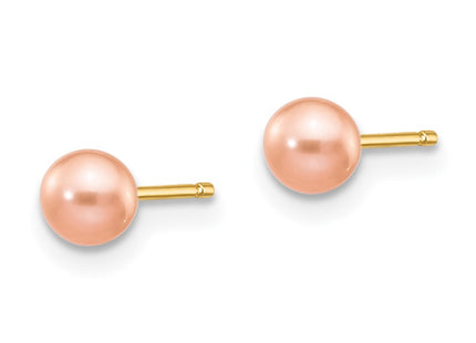 14k Yellow Gold Earrings Style X40PPI - Classique Jewelry Inc.