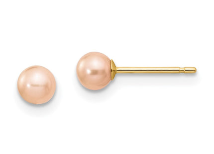 14k Yellow Gold Earrings Style X40PPI - Classique Jewelry Inc.