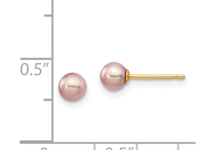 14k Yellow Gold Earrings Style X40PPU - Classique Jewelry Inc.