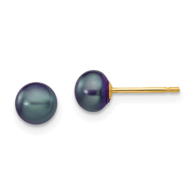 14k Yellow Gold Earrings Style X50BB - Classique Jewelry Inc.