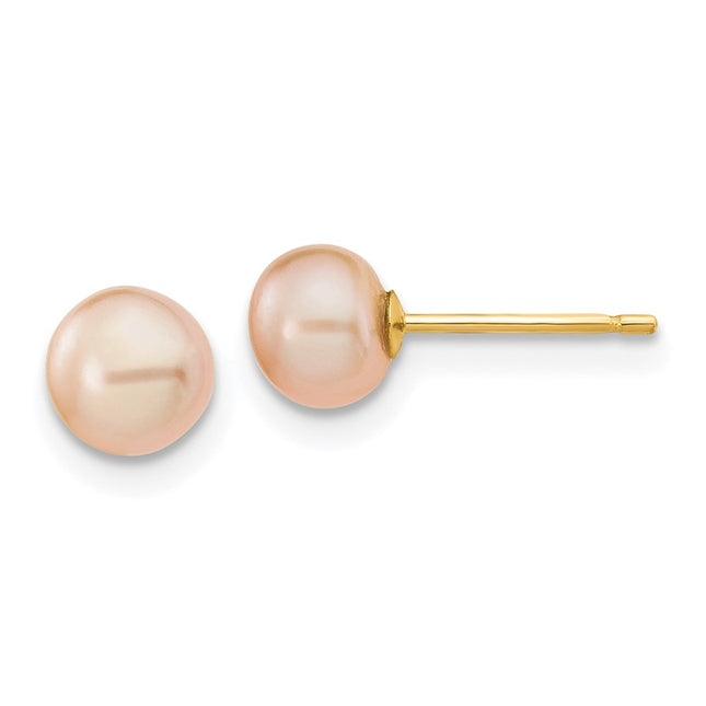 14k Yellow Gold Earrings Style X50BPI - Classique Jewelry Inc.