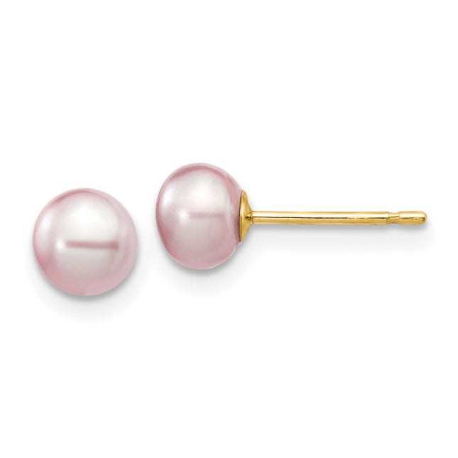 14k Yellow Gold Earrings Style X50BPU - Classique Jewelry Inc.