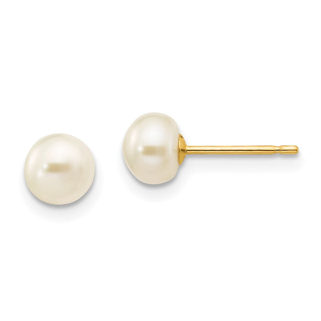 14k Yellow Gold Earrings Style X50BW - Classique Jewelry Inc.