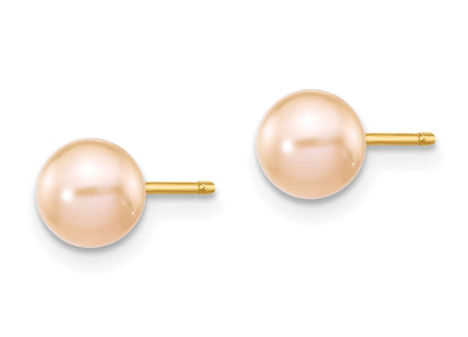 14k Yellow Gold Earrings Style X50PPI - Classique Jewelry Inc.
