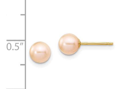 14k Yellow Gold Earrings Style X50PPI - Classique Jewelry Inc.