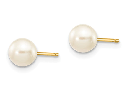 14k Yellow Gold Earrings Style X50PW - Classique Jewelry Inc.