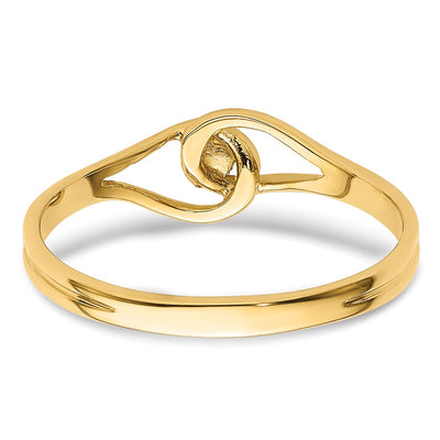 14K Polished .. Diamond Fancy Ring Mounting