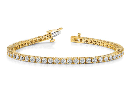 14k Complete 1.84 carat Round VS Diamond 4-prong Tennis Bracelet