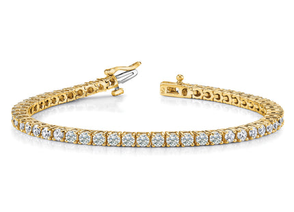 14k Complete 3.05 carat Round VS Diamond 4-prong Tennis Bracelet