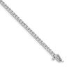14k White Gold Complete 3.92 carat Round A Diamond 4-prong Tennis Bracelet