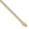 14k Complete 4.92 carat Round AAA Diamond 4-prong Tennis Bracelet