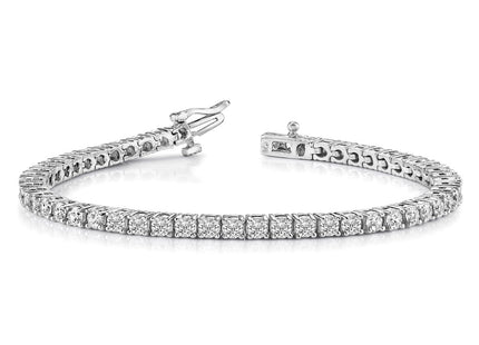 14k White Gold Bracelets Style X603WAAA - Classique Jewelry Inc.