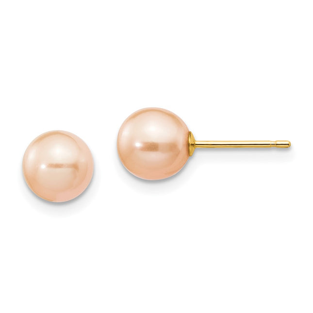 14k Yellow Gold Earrings Style X60PPI - Classique Jewelry Inc.