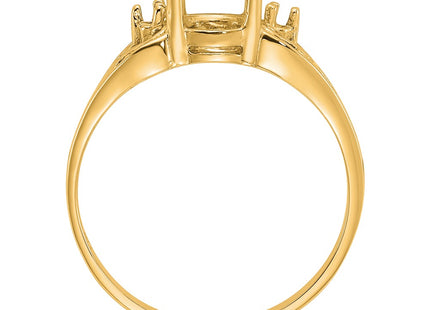 14K gold diamond oval ring, alternate view