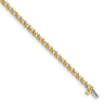 14k Complete 2 carat Round A Diamond Swirled 2-prong Tennis Bracelet