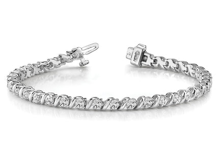 14k White Gold Bracelets Style X630WA - Classique Jewelry Inc.