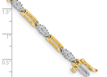 14k Two-tone Bracelets Style X638AAA - Classique Jewelry Inc.