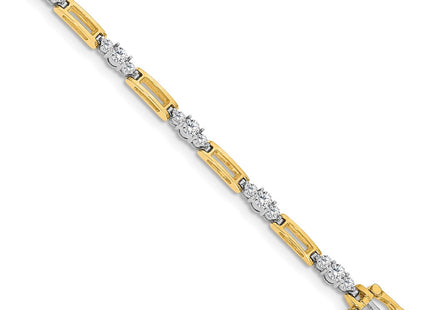 14k Two-tone Bracelets Style X638AAA - Classique Jewelry Inc.