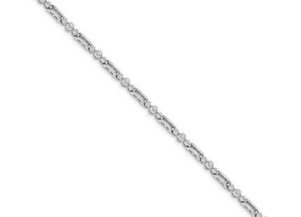 14k White Gold Bracelets Style X639WAAA - Classique Jewelry Inc.