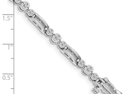 14k White Gold Bracelets Style X639WAAA - Classique Jewelry Inc.