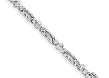 14k White Gold Bracelets Style X639WAAA - Classique Jewelry Inc.