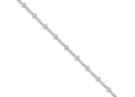 14k White Gold Bracelets Style X646WVS - Classique Jewelry Inc.