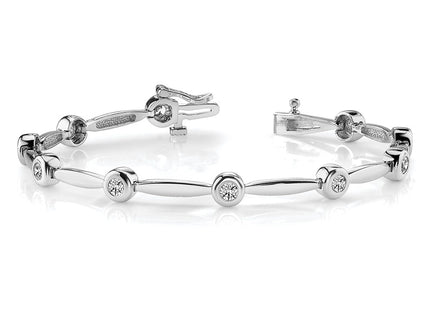 14k White Gold Bracelets Style X646WVS - Classique Jewelry Inc.