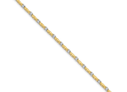 14k Two-tone Bracelets Style X654AAA - Classique Jewelry Inc.