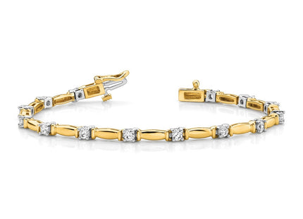 14k Two-tone Bracelets Style X654AA - Classique Jewelry Inc.