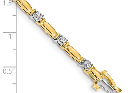 14k Two-tone Bracelets Style X654A - Classique Jewelry Inc.