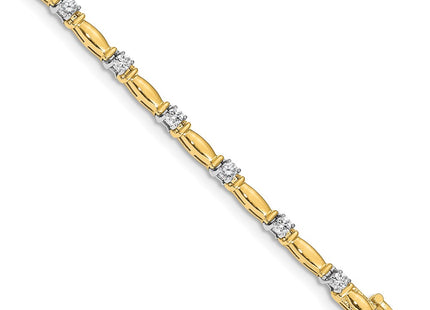 14k Two-tone Bracelets Style X654A - Classique Jewelry Inc.