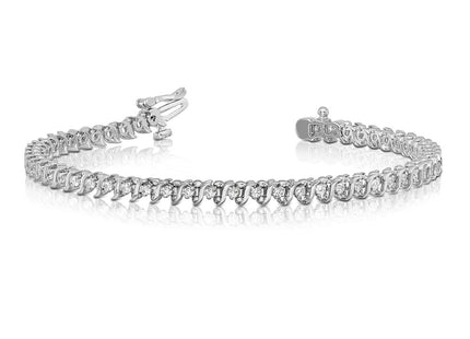14k White Gold Bracelets Style X700WVS - Classique Jewelry Inc.