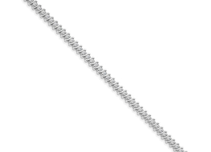 14k White Gold Bracelets Style X704WAAA - Classique Jewelry Inc.