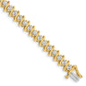 14k Complete 5.95 carat Round VS Diamond 2-prong S-link Tennis Bracelet
