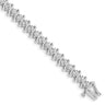 14k White Gold Complete 5.95 carat Round AA Diamond 2-prong S-link Tennis Bracelet