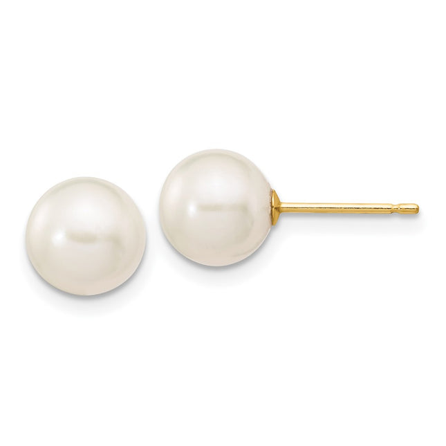 14k Yellow Gold Earrings Style X70PW - Classique Jewelry Inc.