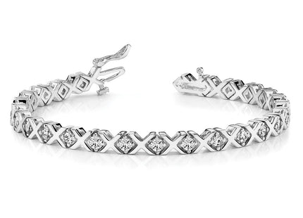 14k White Gold Bracelets Style X722W - Classique Jewelry Inc.