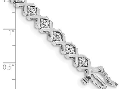 14k White Gold Bracelets Style X722W - Classique Jewelry Inc.