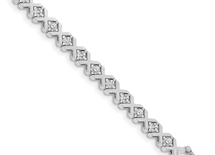 14k White Gold Bracelets Style X722W - Classique Jewelry Inc.