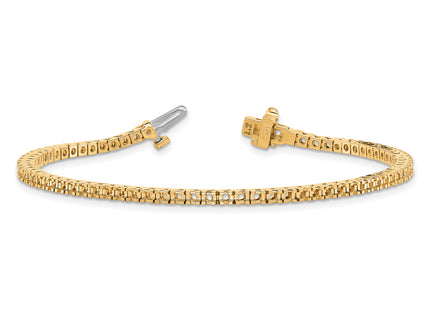14k Holds 1.25 carat 74- Round Diamond 4-prong Tennis Bracelet Mounting