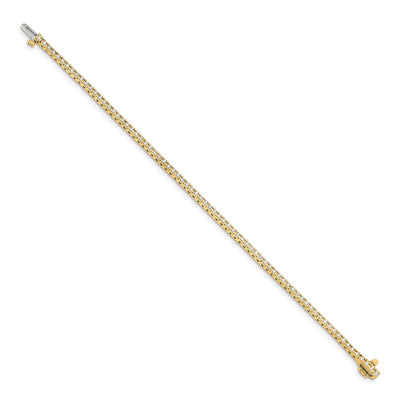 14K Complete 1.25 carat Round A Diamond 4-prong Tennis Bracelet
