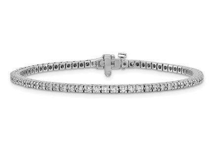 14K white gold diamond bracelet, another view