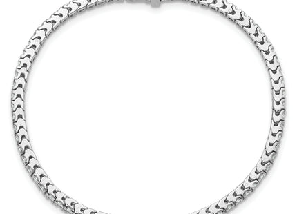 14k White Gold 1.25 Carat Round Diamond 4-Prong Tennis Bracelet