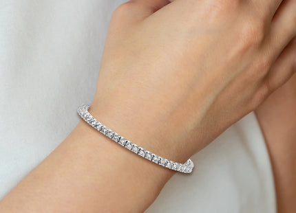 14k White Gold 1.25 Carat Round Diamond 4-Prong Tennis Bracelet