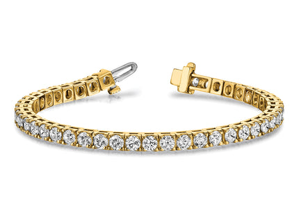 14k Complete 2.17 Carat Round Diamond 4-Prong Tennis Bracelet