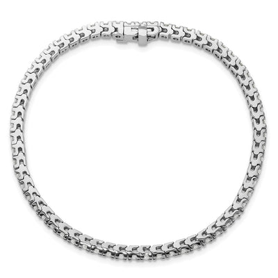 14K White Gold Complete 2.17 carat Round A Diamond 4-prong Tennis Bracelet